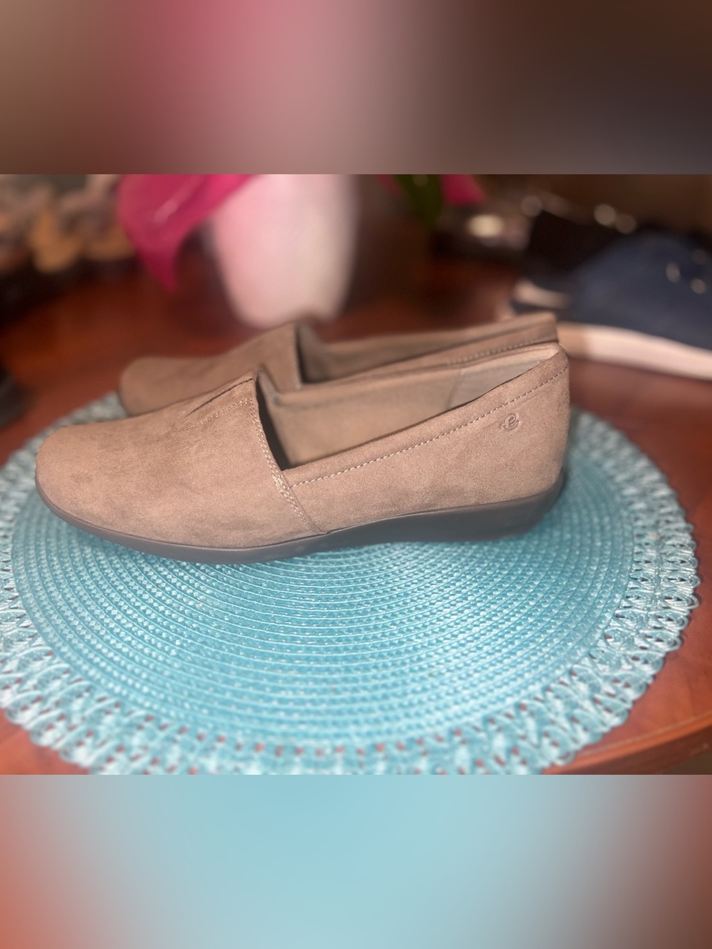 Easy Spirit Taupe Slip-On Loafers